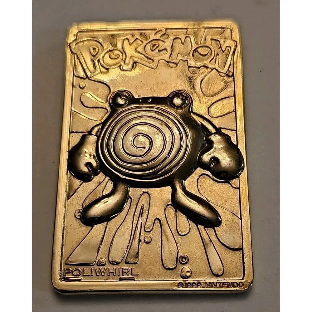 Pokemon Poliwhirl 23K Gold Plated 1999 Collectible Trading Card Limited Edition